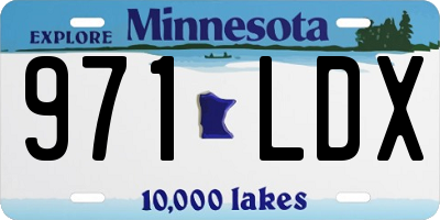 MN license plate 971LDX