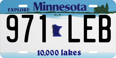 MN license plate 971LEB