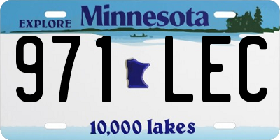 MN license plate 971LEC