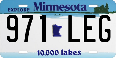 MN license plate 971LEG