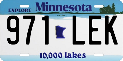 MN license plate 971LEK