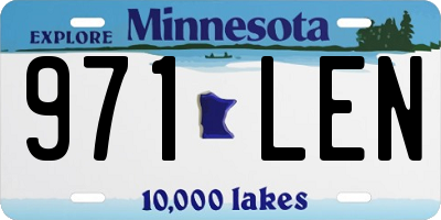 MN license plate 971LEN