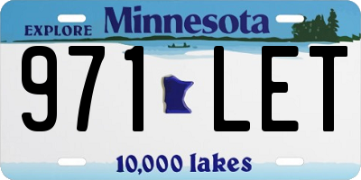 MN license plate 971LET