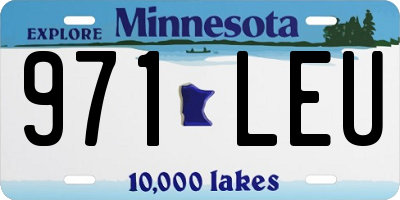 MN license plate 971LEU