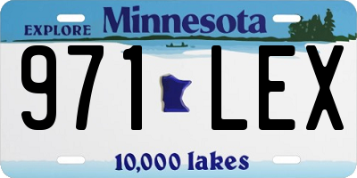 MN license plate 971LEX
