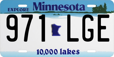 MN license plate 971LGE