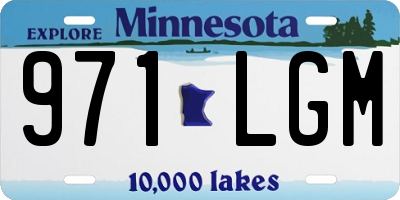 MN license plate 971LGM