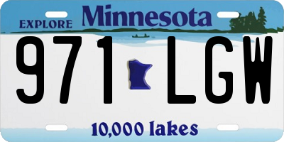 MN license plate 971LGW