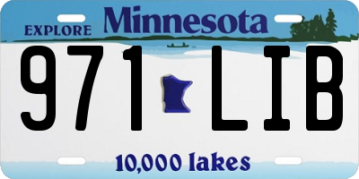 MN license plate 971LIB