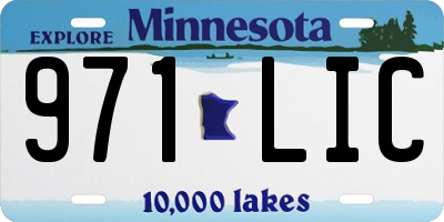 MN license plate 971LIC