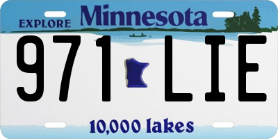MN license plate 971LIE