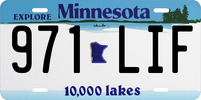 MN license plate 971LIF