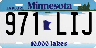 MN license plate 971LIJ