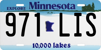 MN license plate 971LIS