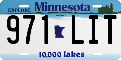 MN license plate 971LIT
