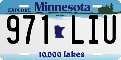 MN license plate 971LIU