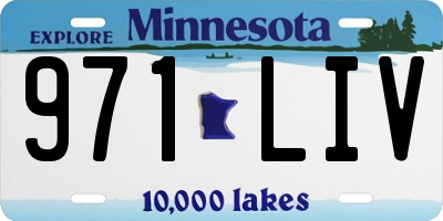 MN license plate 971LIV