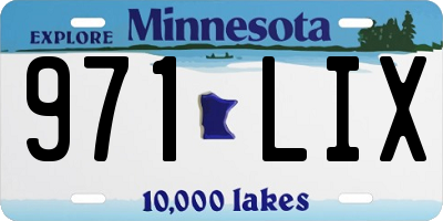 MN license plate 971LIX