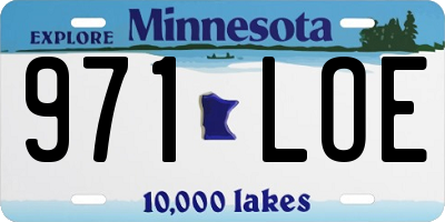 MN license plate 971LOE