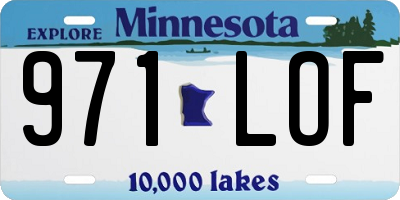 MN license plate 971LOF