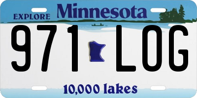 MN license plate 971LOG
