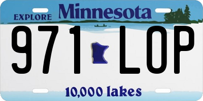 MN license plate 971LOP