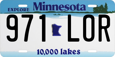 MN license plate 971LOR