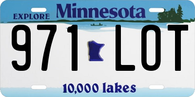 MN license plate 971LOT