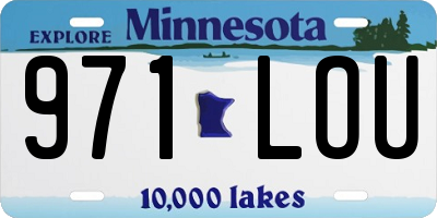 MN license plate 971LOU