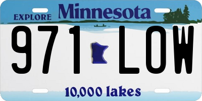 MN license plate 971LOW