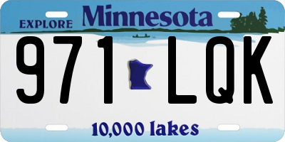 MN license plate 971LQK