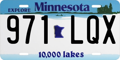 MN license plate 971LQX