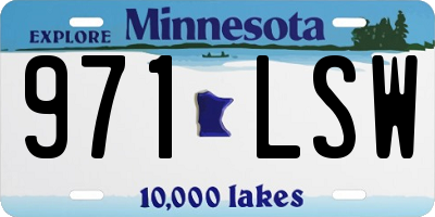 MN license plate 971LSW