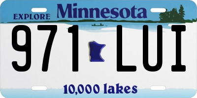 MN license plate 971LUI