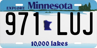 MN license plate 971LUJ