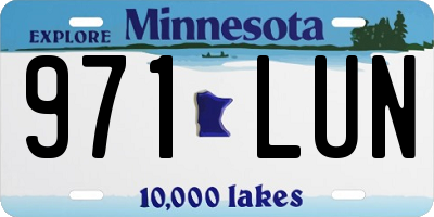 MN license plate 971LUN