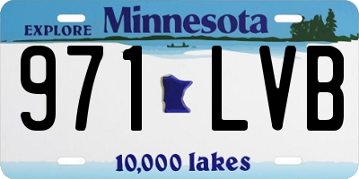 MN license plate 971LVB