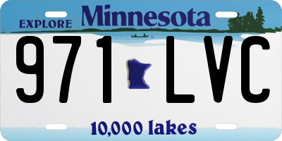 MN license plate 971LVC