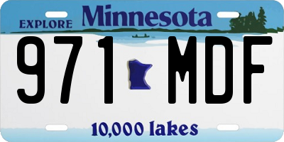 MN license plate 971MDF