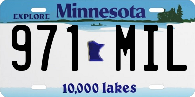 MN license plate 971MIL