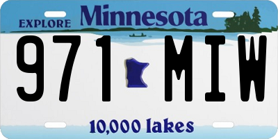MN license plate 971MIW