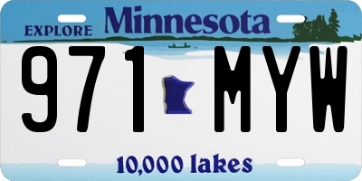 MN license plate 971MYW
