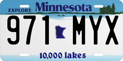MN license plate 971MYX