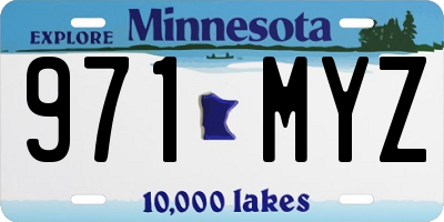 MN license plate 971MYZ