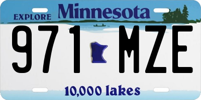 MN license plate 971MZE