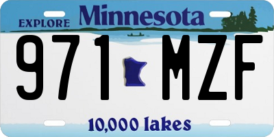 MN license plate 971MZF