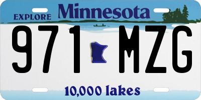 MN license plate 971MZG
