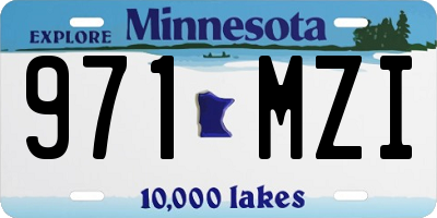 MN license plate 971MZI