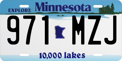 MN license plate 971MZJ