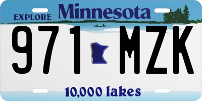 MN license plate 971MZK